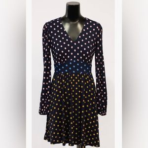 BODEN knee length dress polka dots US Size 8